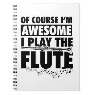 Caderno Espiral Instrumento Musical de Fluto  Presentes De Flutos 