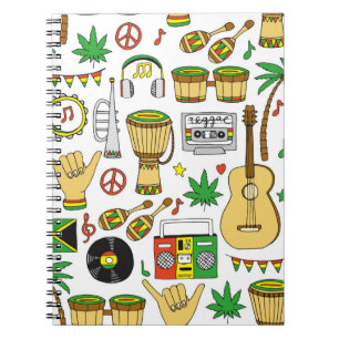 Caderno Espiral Instrumentos musicais sem descontinuidades. Reggae