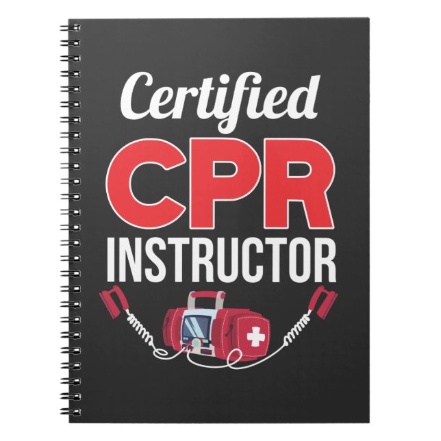 Caderno Espiral Instrutor CPR certificado Funny Medical Worker (Frente)