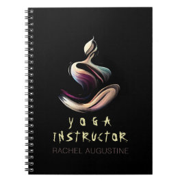 Caderno Espiral Instrutor de Meditação de Yoga Lotus Pose Bruske