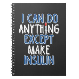 Caderno Espiral Insulina Engraçada Piada Diabetes Sensibilizaçã