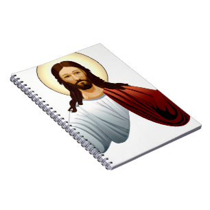 Caderno Espiral Inteligência Artificial Arte de Jesus com Saída de