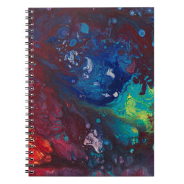 Caderno Espiral Interestelar abstrato