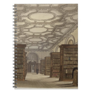 Caderno Espiral Interior da biblioteca pública, Cambridge, 'de T