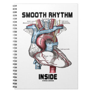 Caderno Espiral Interior liso do ritmo (coração anatômico médi