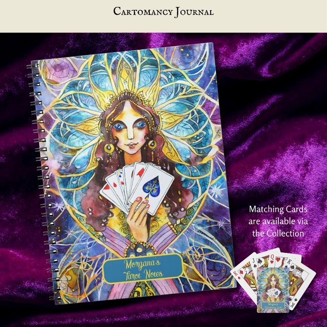 Caderno Espiral Interpretações de Cartomancy and Tarot Card (Criador carregado)