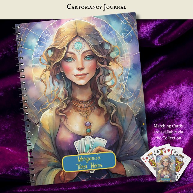 Caderno Espiral Interpretações de Cartomancy and Tarot Card (Criador carregado)