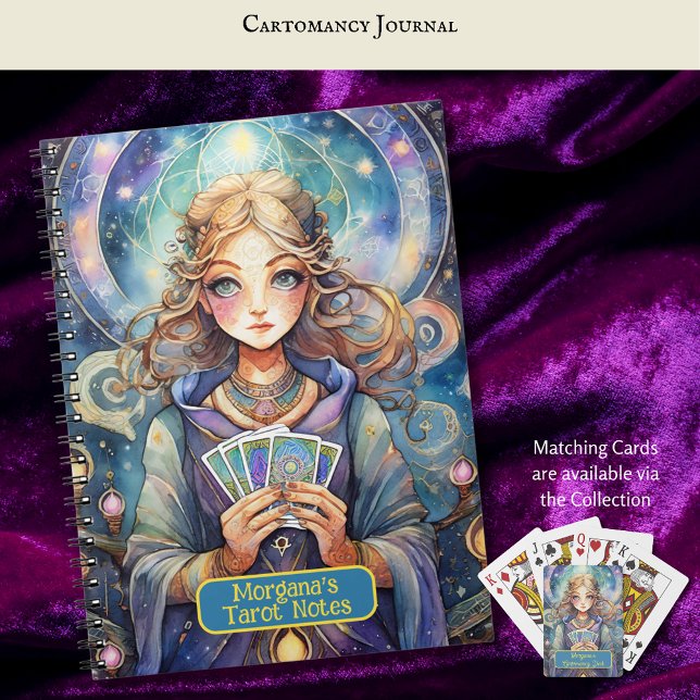 Caderno Espiral Interpretações de Cartomancy and Tarot Card (Criador carregado)