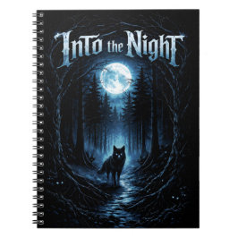 Caderno Espiral Into the Night — Moonlit Forest