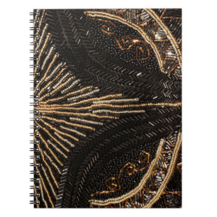 Caderno Espiral Intricate Beaded Patterin for Vintage Look