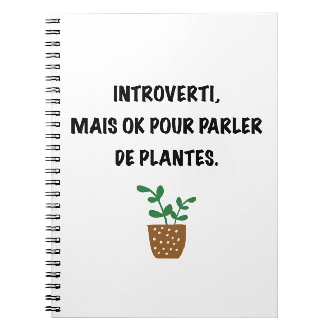 Caderno Espiral Introduvertis et plantes (Frente)