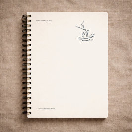Caderno Espiral Introvert Gift Minimalist Line Art Planner