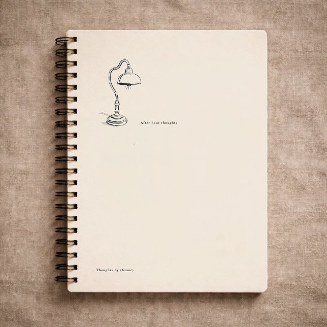 Caderno Espiral Introvert Gift Minimalist Line Art Quiet Solitude  (Criador carregado)