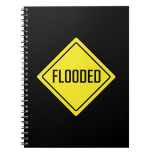Caderno Espiral Inundada Sinal de Tráfego Notebook espiral