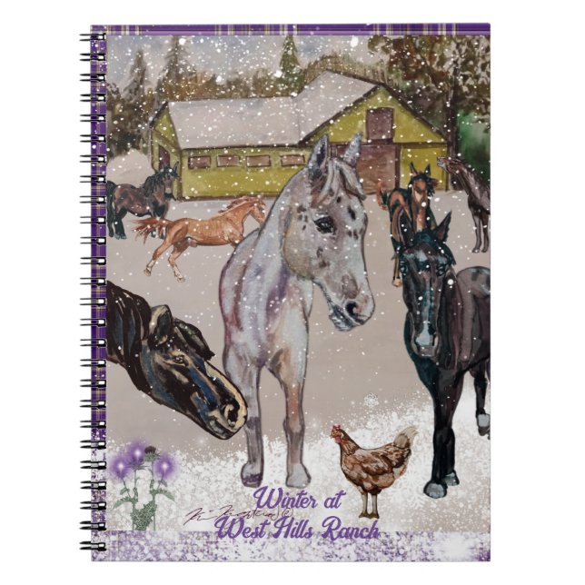 Caderno Espiral inverno na fazenda das colinas ocidentais (Frente)