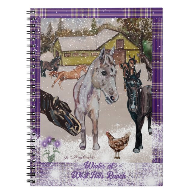 Caderno Espiral inverno na fazenda das colinas ocidentais (Frente)