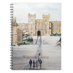 Caderno Espiral Inverno na Paintagem do Castelo de Windsor