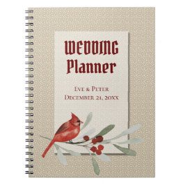 Caderno Espiral Inverno Simples com Planejador de Casamento Cardea