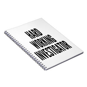 Caderno Espiral Investigador de Trabalho de duro