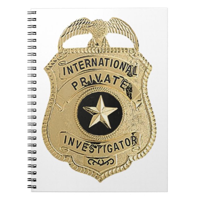 Caderno Espiral Investigador privado internacional (Frente)