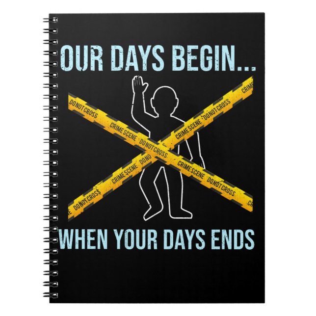 Caderno Espiral Investigadores forenses do Detetive Forense Scienc (Frente)