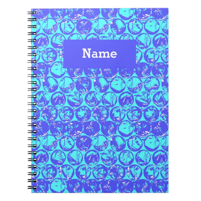 Caderno Espiral invólucro de bolhas de pop (Frente)