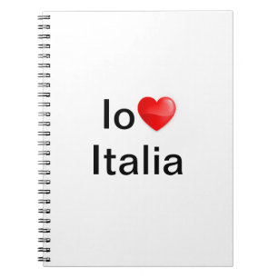 Caderno Espiral Io amo Italia