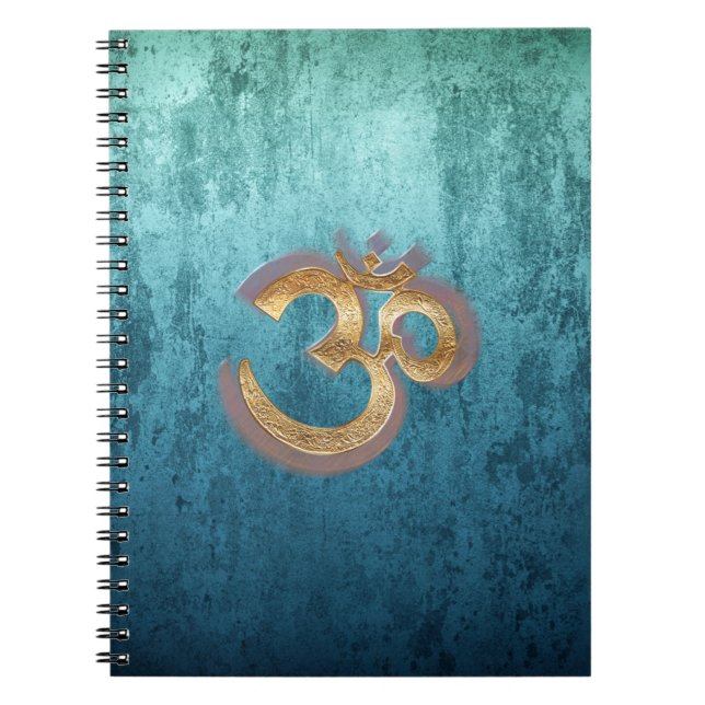 Caderno Espiral Ioga de bronze azul Spiritualität de Ásia do (Frente)