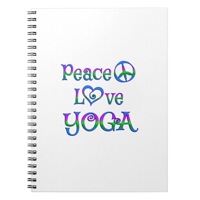 Caderno Espiral Ioga do amor da paz (Frente)