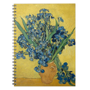 Caderno Espiral Íris de Van Gogh - Arte Ousada Azul e Amarelo