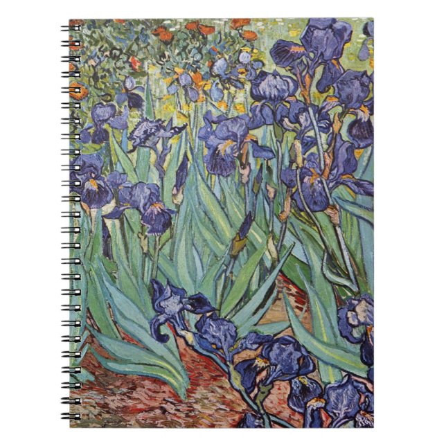 Caderno Espiral Íris de Van Gogh Pintura Impressionista (Frente)