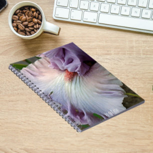 Caderno Espiral Íris oral púrpura pálida