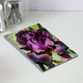 Caderno Espiral Íris Violeta Profunda Floral