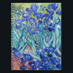 Caderno Espiral Irises Vincent van Gogh<br><div class="desc">Irlandeses (1889) Vincent van Gogh. Reprodução de famosas imagens de arte no dominio público.</div>