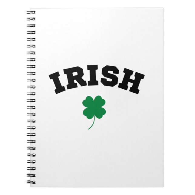Caderno Espiral Irlandês Shamrock Rua Patrick (Frente)