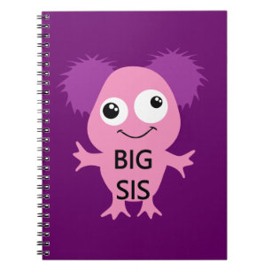 Caderno Espiral Irmã Grande Rosa Monstro