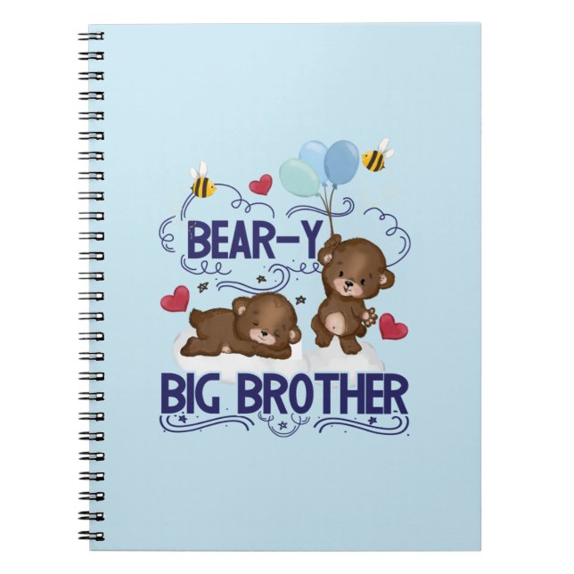 Caderno Espiral Irmão Muito Grande Urso Pun (Frente)