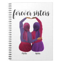 Irmãs para sempre personalizadas presentes Hijabi