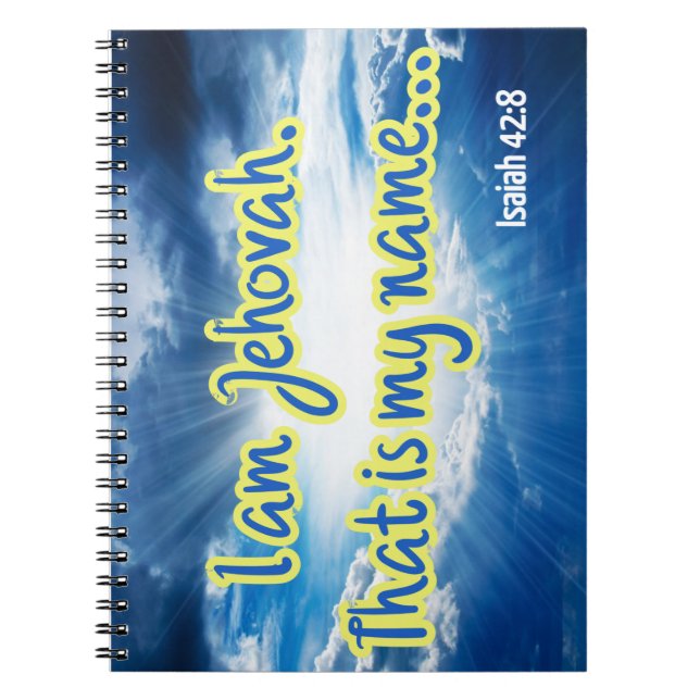 Caderno Espiral Isaiah 42:8 (Frente)