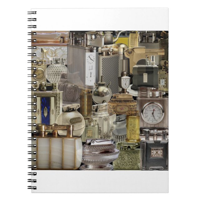 Caderno Espiral isqueiros antigos (Frente)