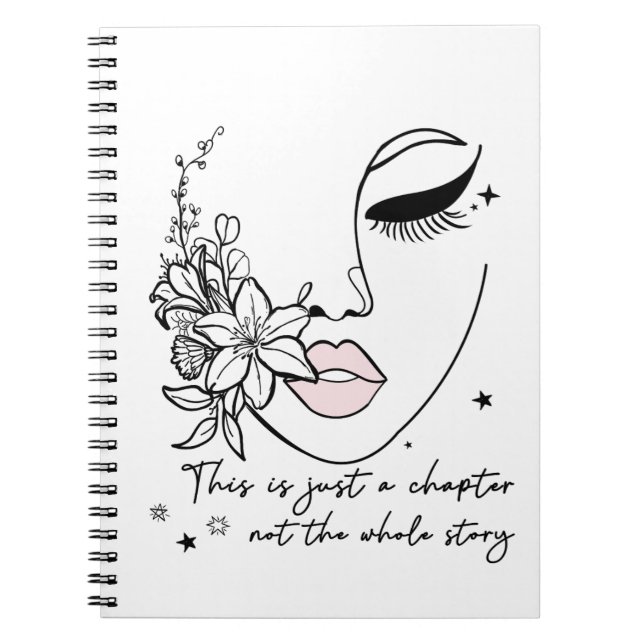Caderno Espiral Isso é Apenas um Capítulo Citação Positiva  (Frente)