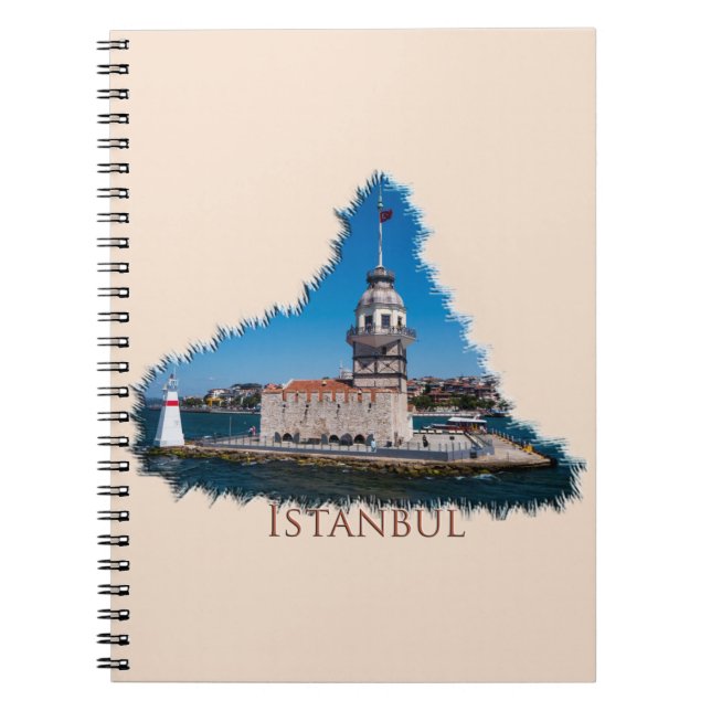 Caderno Espiral Istambul: Torre Maiden (Frente)