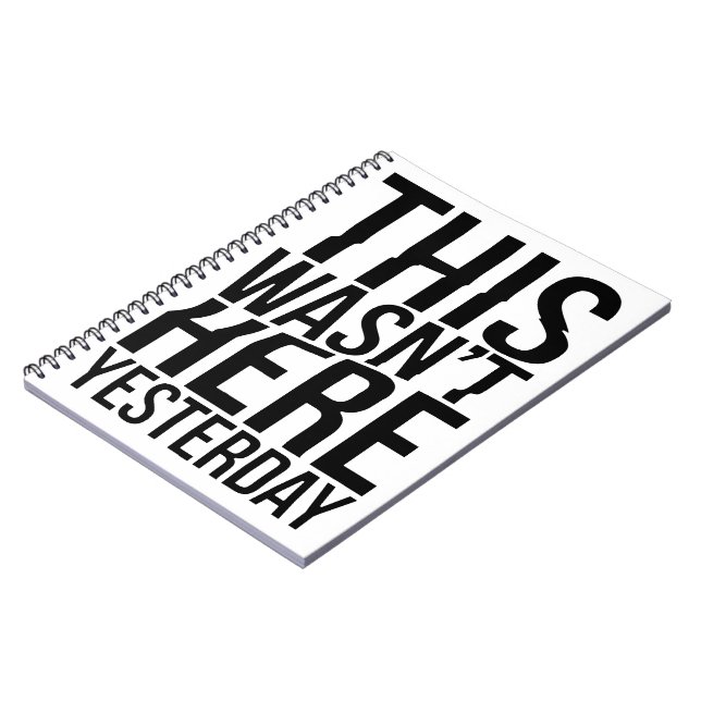 Caderno Espiral Isto não estava aqui ontem - falha na realidade (Left Side)