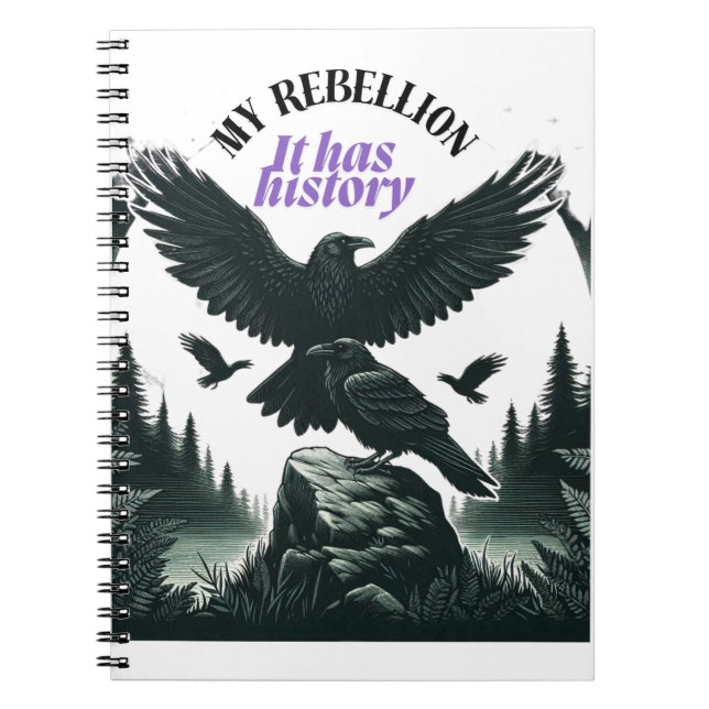 Caderno Espiral It Has History – Crow Forest Scene (Frente)