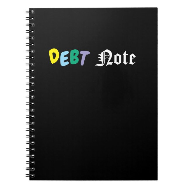 Caderno Espiral It is Debt Note. Not Death Note (Frente)