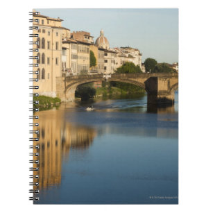 Caderno Espiral Italia, Florença, ponte sobre River Arno