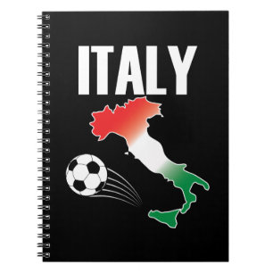Caderno Espiral Itália Futebol Fan Map Boot Futebol Ball