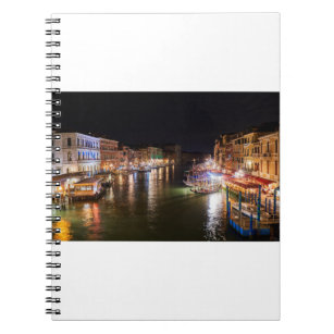 Caderno Espiral Itália - Grande Canal de Veneza por Noite