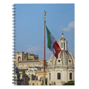 Caderno Espiral Italia, Roma. Bandeira italiana
