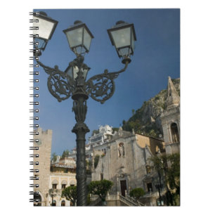 Caderno Espiral ITÁLIA, Sicília, TAORMINA: Piazza iX Aprile, San